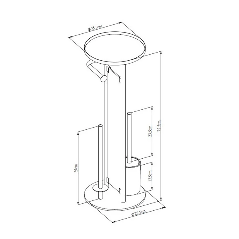 Piantana portarotolo e scopino cromo Serie Cleo disponibile online