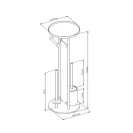 Piantana portarotolo e scopino acciaio Serie Cleo disponibile online