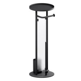 Piantana portarotolo e scopino nera Serie Cleo disponibile online