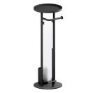 Piantana portarotolo e scopino nera Serie Cleo disponibile online