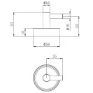 Porta abito cromato 1 posto Serie Future disponibile online