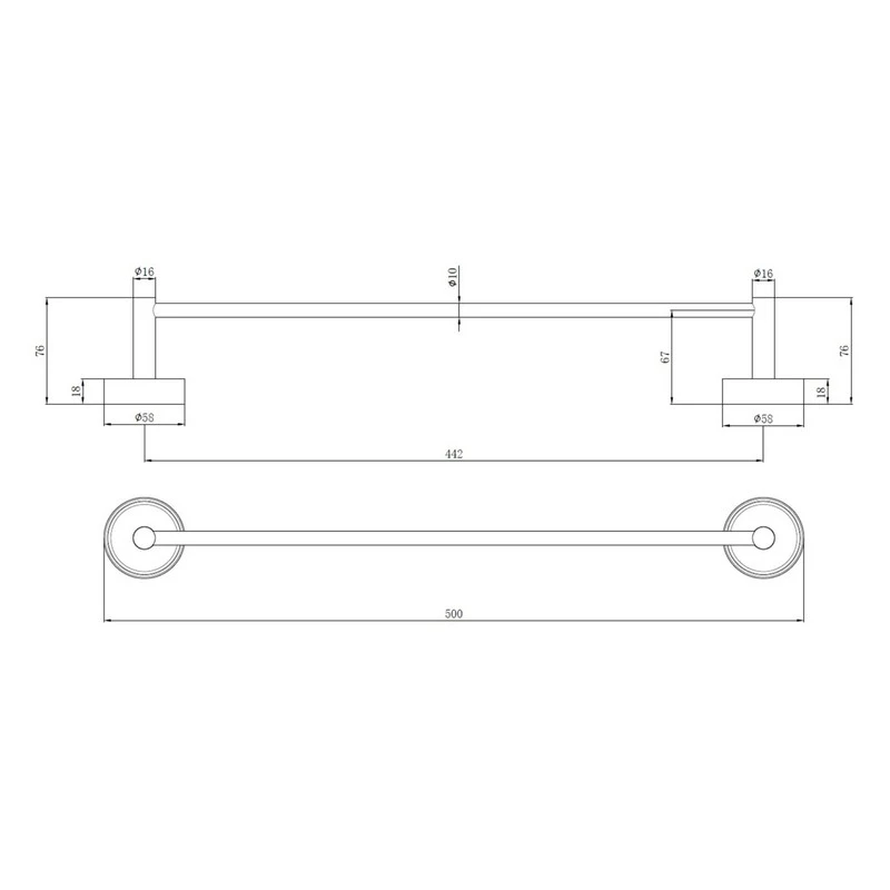 Porta salviette cromato 50 cm Serie Future disponibile online