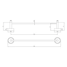 Porta salviette cromato 50 cm Serie Future disponibile online