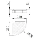 Mensola angolare nera Serie Future disponibile online