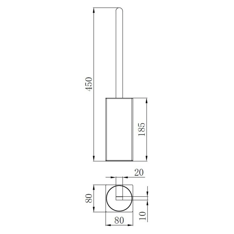 Porta scopino da appoggio cromato Serie City disponibile online
