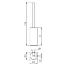 Porta scopino da appoggio cromato Serie City disponibile online