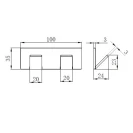 Porta abito doppio cromato Serie City disponibile online