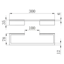 Porta salviette 30 cm nero Serie City disponibile online