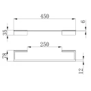 Porta salviette 45 cm nero Serie City disponibile online