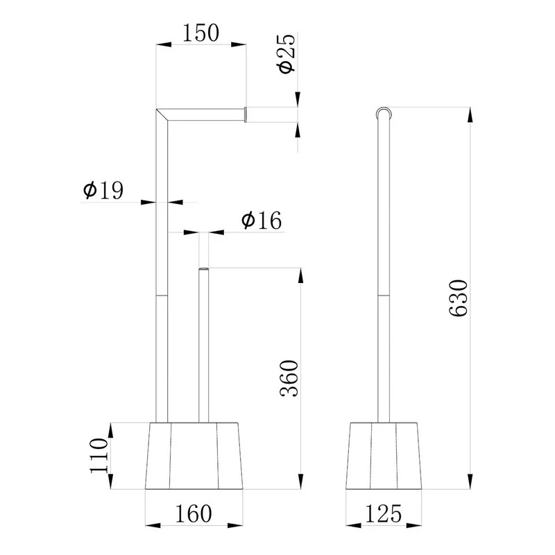 Piantana Emily cromo/bianco Serie Emily disponibile online