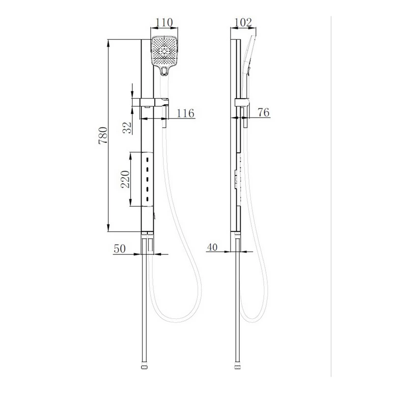 Saliscendi con bodyjets nero disponibile online