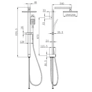 Colonna doccia 3 getti deviatore pulsante cromata disponibile online
