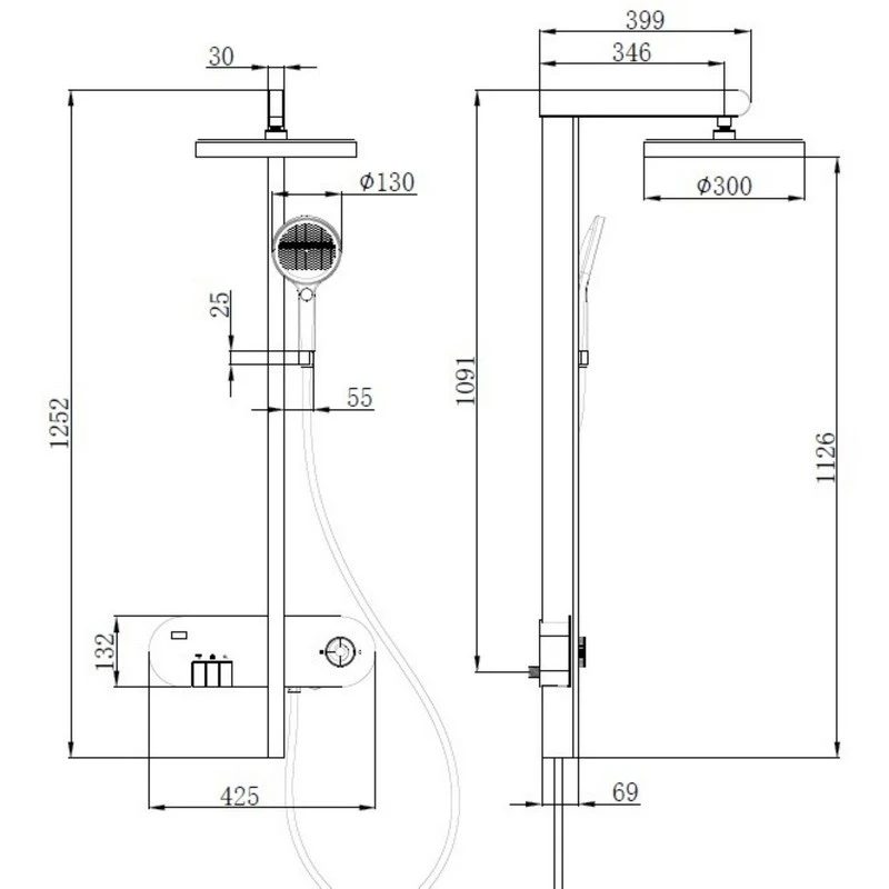 Colonna doccia Pegasus LED cromo disponibile online