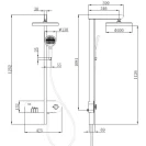 Colonna doccia Pegasus LED nero disponibile online