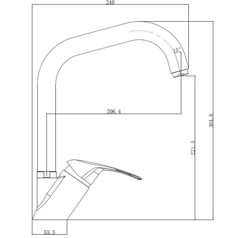 Miscelatore lavello bocca alta Ø40 cromo disponibile online