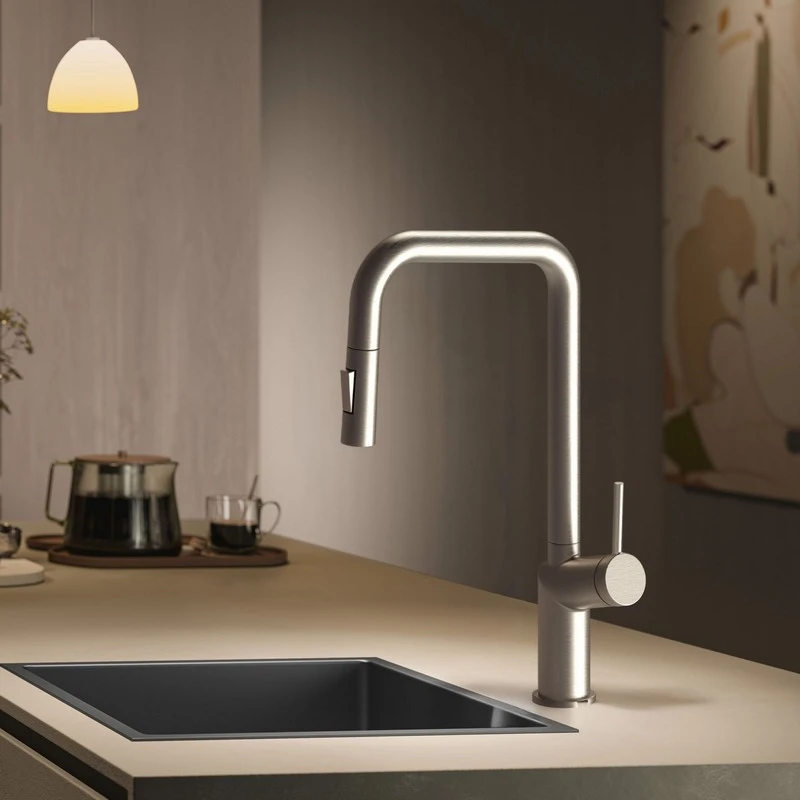 Miscelatore lavello Oregon acciaio 2 getti disponibile online