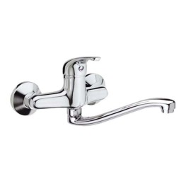 Rubinetto lavello a murocon bocca a s girevole - serie 35 Remer F41S 2