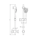 Saliscendi Doccia Idrobric 3 Getti Nero con Piedini Regolabi