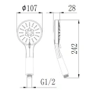 Doccia cromata 5 getti multifunzione disponibile online