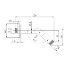 Braccio doccia acciaio a parete 15 cm disponibile online