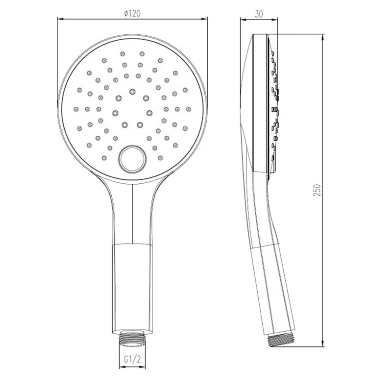 Doccia Koleos 3 getti pulsante cromata disponibile online