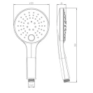 Doccia Koleos 3 getti pulsante cromata disponibile online