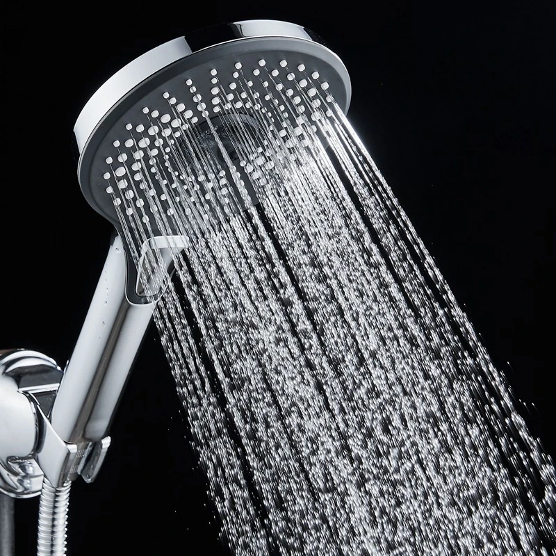 Doccia cromata/nera 3 getti pulsante disponibile online