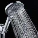 Doccia cromata/nera 3 getti pulsante disponibile online