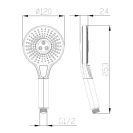 Doccia cromata/nera 3 getti pulsante disponibile online