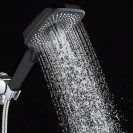 Doccia Square nera 3 getti pulsante disponibile online