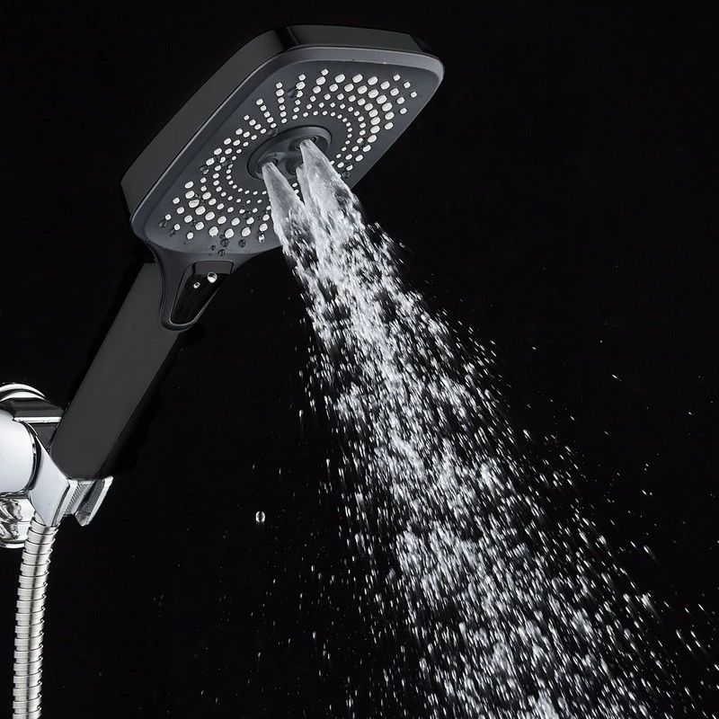 Doccia Square nera 3 getti pulsante disponibile online