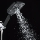 Doccia Square nera 3 getti pulsante disponibile online