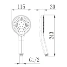 Doccia cromata/grigio 3 getti pulsante disponibile online