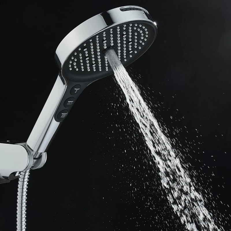 Doccia 7 getti cromata/nera disponibile online