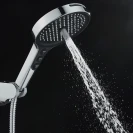 Doccia 7 getti cromata/nera disponibile online