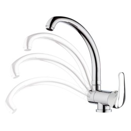 Rubinetto lavello con bocca alta girevole, tipo lusso - serie 35 Remer F42R 2