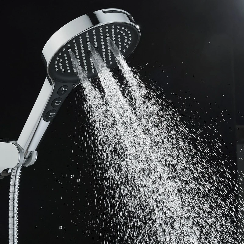 Doccia 7 getti cromata/nera disponibile online