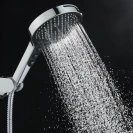 Doccia 7 getti cromata/nera disponibile online