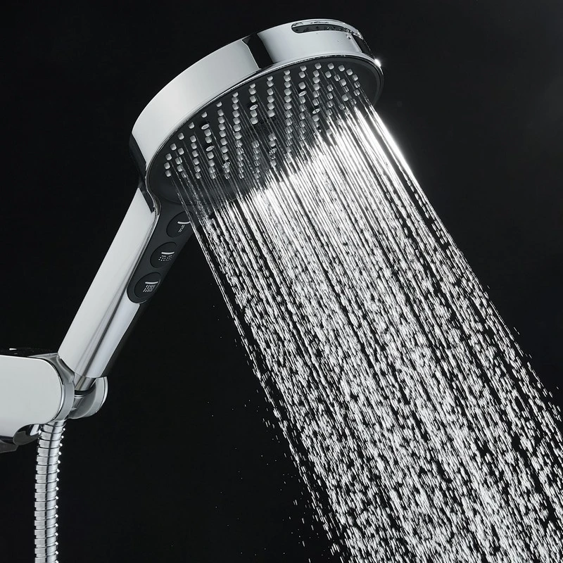 Doccia 7 getti cromata/nera disponibile online