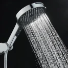 Doccia 7 getti cromata/nera disponibile online