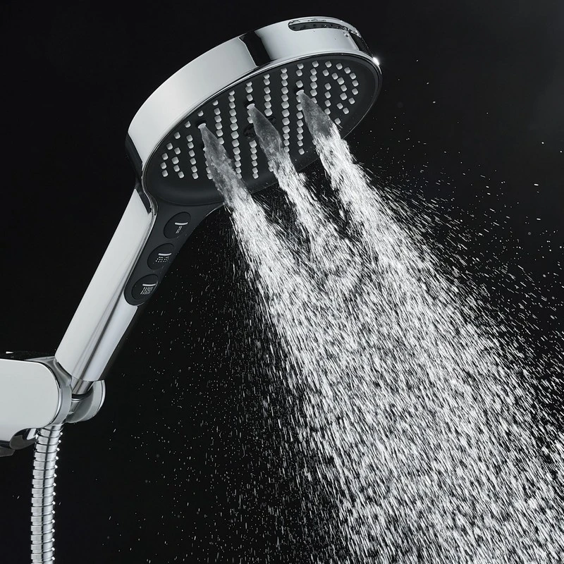 Doccia 7 getti cromata/nera disponibile online