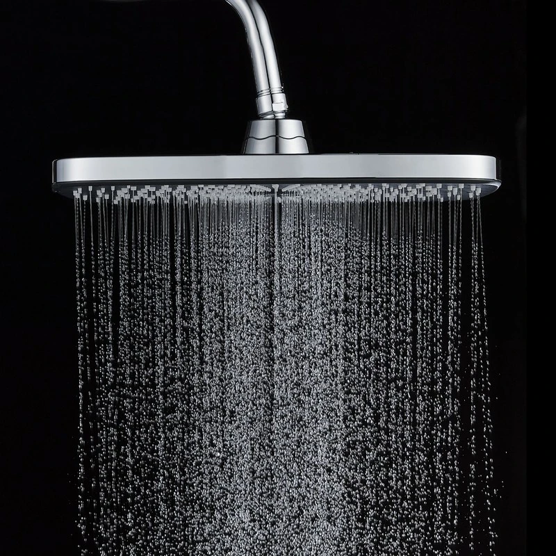 Soffione Square cromato/nero 30x19 cm disponibile online