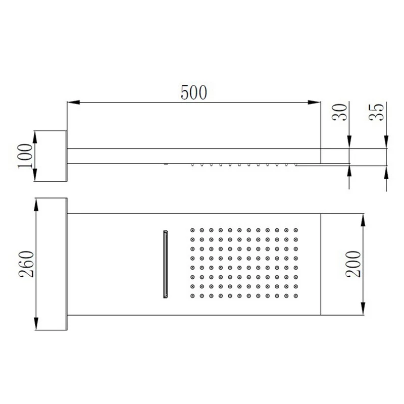 Soffione a muro pioggia e cascata disponibile online