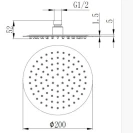 Soffione tondo Ø20 cm disponibile online