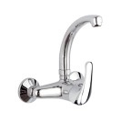 Rubinetto lavello a muro con bocca modello corto - serie 35 Remer F43C