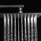 Soffione quadrato 25x25 cm nero opaco disponibile online