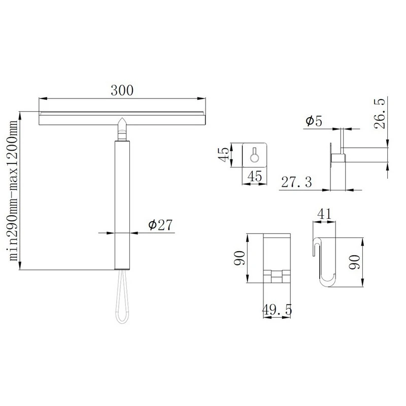 Tergivetro asta estensibile 30-120 cm disponibile online