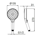 Doccia 3 getti regolatore flusso disponibile online