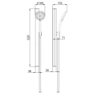 Saliscendi doccia 5 getti flex 150 cm nero disponibile online