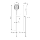 Saliscendi quadro 3 getti flex 150 cm nero disponibile online